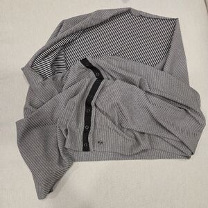 Lululemon Athletica Gray and Black Striped Cardigan